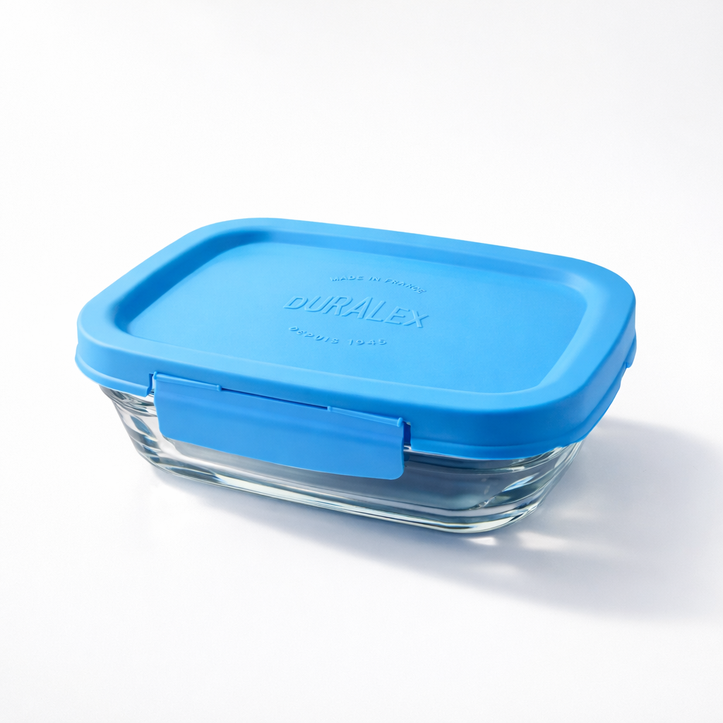 מיכל אחסון מזון Freshbox של דורלקס עם מכסה כחול בנפח 0.8 ליטר